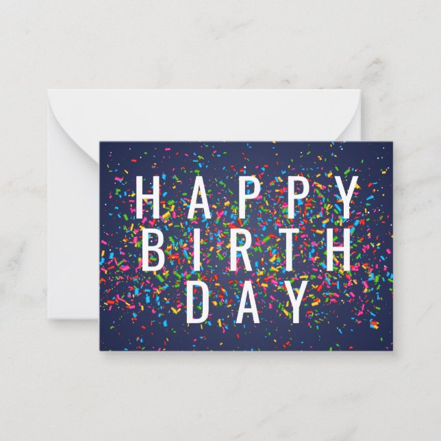 Tarjeta Pequeña Feliz cumpleaños (Anverso)
