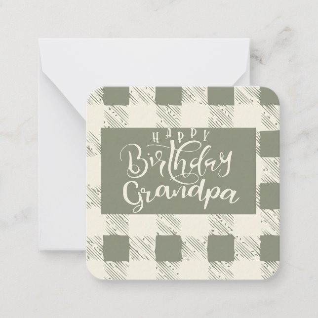 Tarjeta Pequeña Feliz cumpleaños abuelo (Anverso)