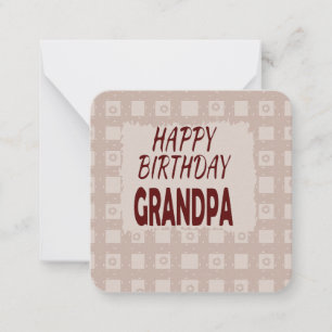 Tarjeta Pequeña Feliz Cumpleaños Abuelo: