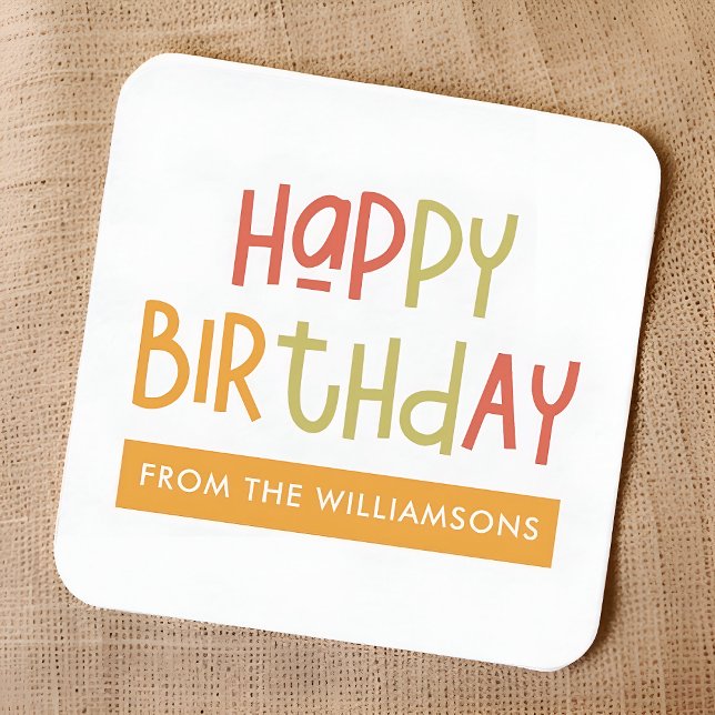 Tarjeta Pequeña Feliz Cumpleaños Divertida Familia Preppy Saludo (Subido por el creador)