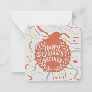 Tarjeta Pequeña Feliz cumpleaños hermano