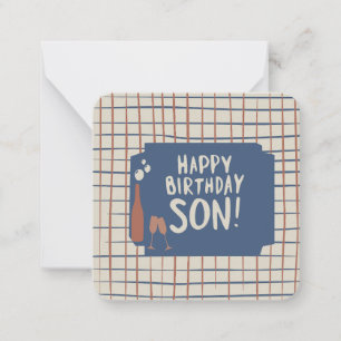 Tarjeta Pequeña Feliz Cumpleaños Hijo: