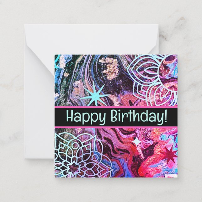 Tarjeta Pequeña ¡Feliz cumpleaños, lindo, espera! (Anverso)