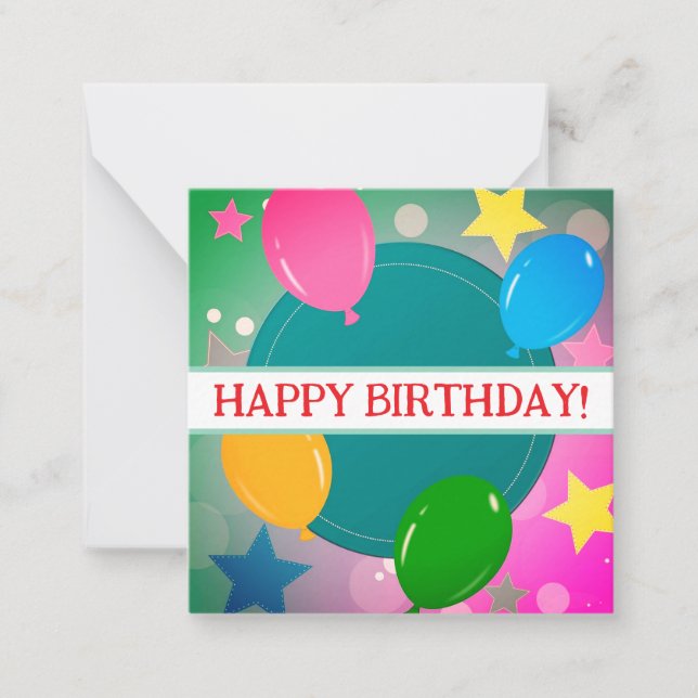 Tarjeta Pequeña ¡Feliz cumpleaños, lindo, espera! (Anverso)