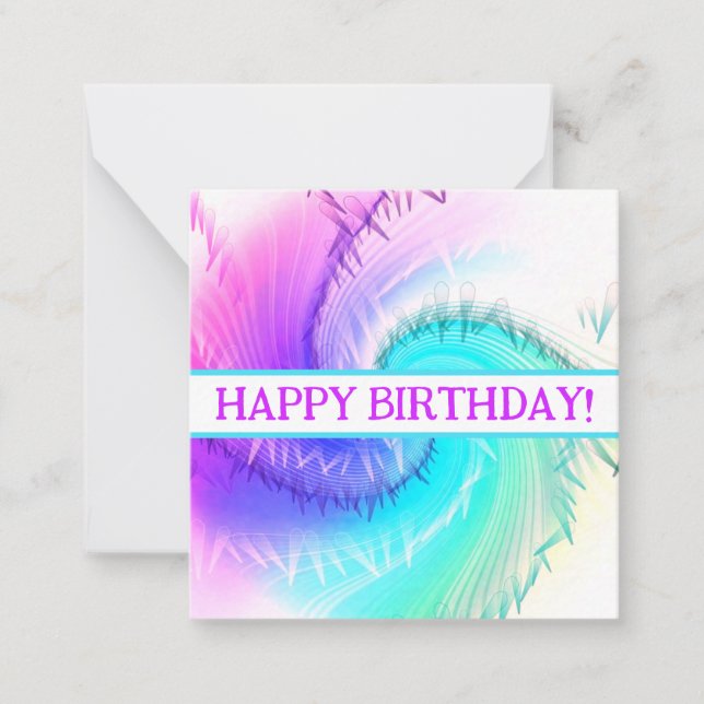 Tarjeta Pequeña ¡Feliz cumpleaños, lindo, espera! (Anverso)