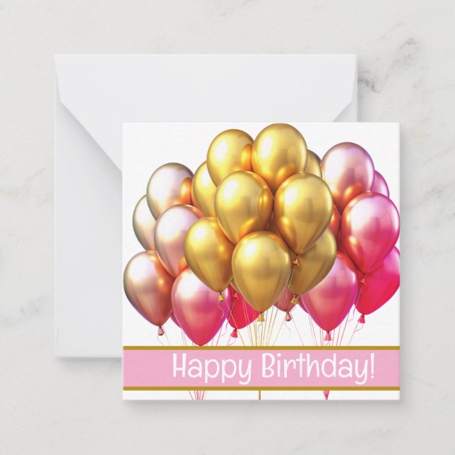 Tarjeta Pequeña ¡Feliz cumpleaños, lindo, espera! (Anverso)