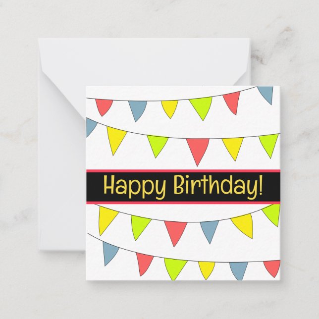 Tarjeta Pequeña ¡Feliz cumpleaños, lindo, espera! (Anverso)