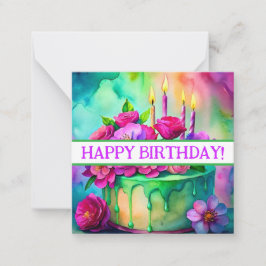 Tarjeta Pequeña ¡Feliz cumpleaños, lindo, espera!
