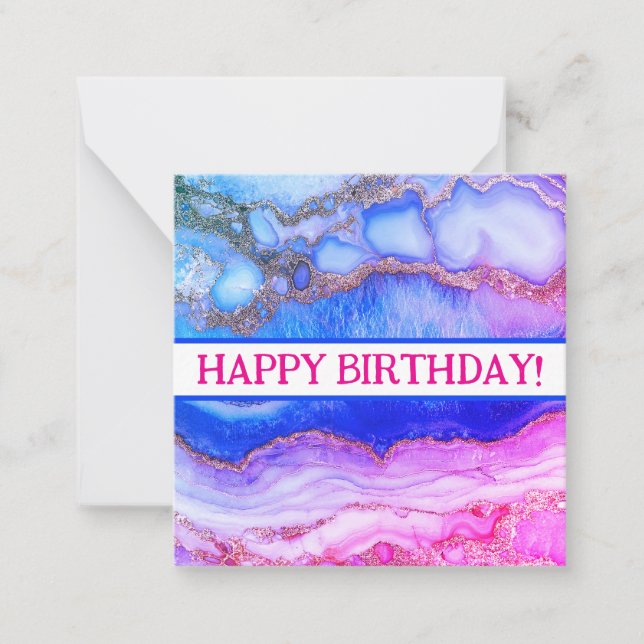 Tarjeta Pequeña ¡Feliz cumpleaños, lindo, espera! (Anverso)