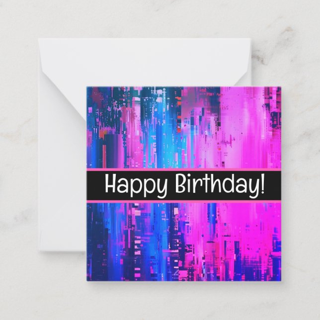 Tarjeta Pequeña ¡Feliz cumpleaños, lindo, espera! (Anverso)