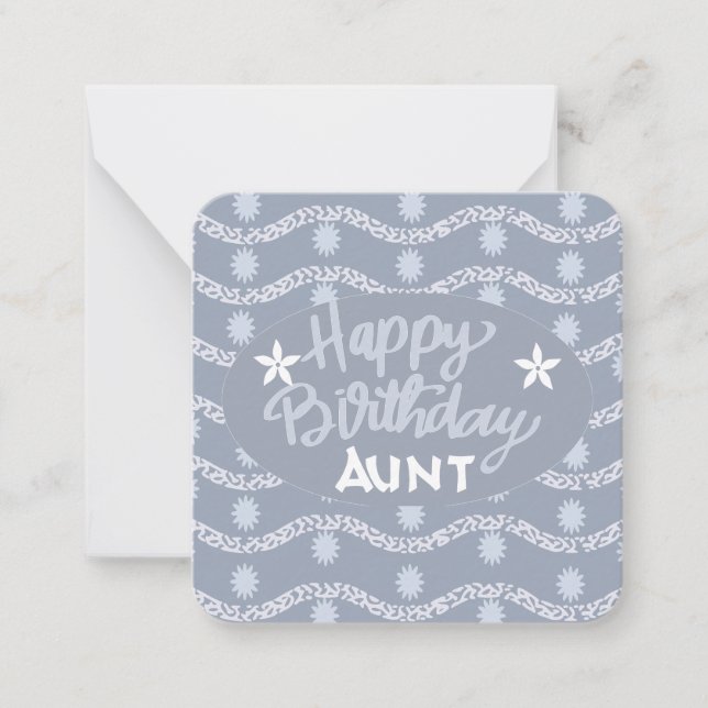 Tarjeta Pequeña Feliz Cumpleaños Tía  (Anverso)