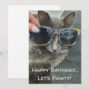 Tarjeta Pequeña "feliz cumpleaños, vamos a ser petulantes" gracios