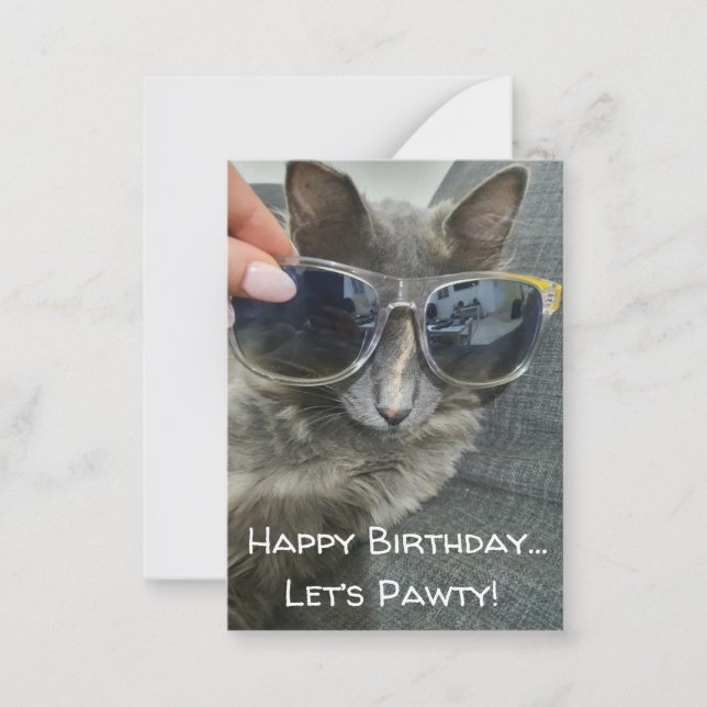 Tarjeta Pequeña "feliz cumpleaños, vamos a ser petulantes" gracios (Anverso)