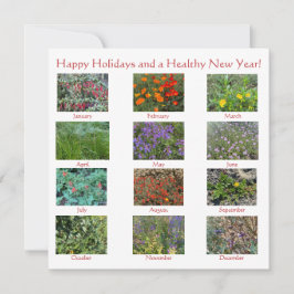 Tarjeta Pequeña ¡Feliz cumpleaños y un floreciente año nuevo! Tarj