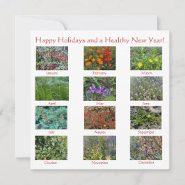 Tarjeta Pequeña ¡Feliz cumpleaños y un floreciente año nuevo! Tarj