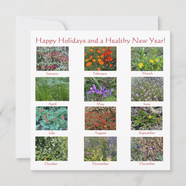 Tarjeta Pequeña ¡Feliz cumpleaños y un floreciente año nuevo! Tarj (Anverso)