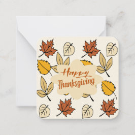 Tarjeta Pequeña Feliz Día de Acción de Gracias