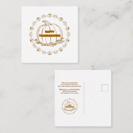 Tarjeta Pequeña feliz día de acción de gracias