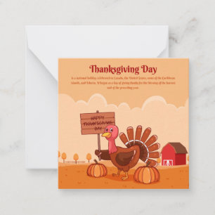 Tarjeta Pequeña Feliz Día de Acción de Gracias