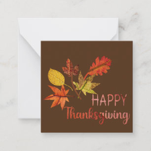 Tarjeta Pequeña Feliz Día de Acción de Gracias