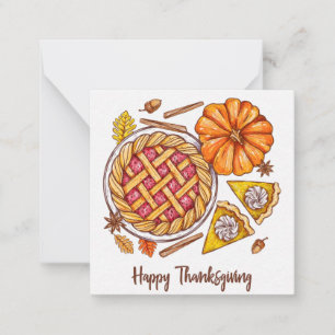 Tarjeta Pequeña Feliz Día de Acción de Gracias