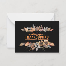 Tarjeta Pequeña Feliz Día de Acción de Gracias