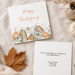 Tarjeta Pequeña Feliz Día de Acción de Gracias personalizado