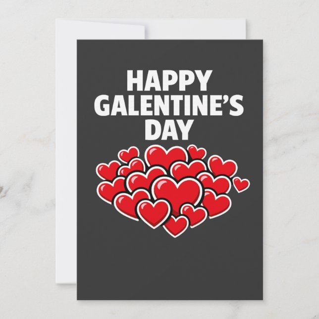Tarjeta Pequeña Feliz día de Galentine amiga amigas día de San Val (Anverso)
