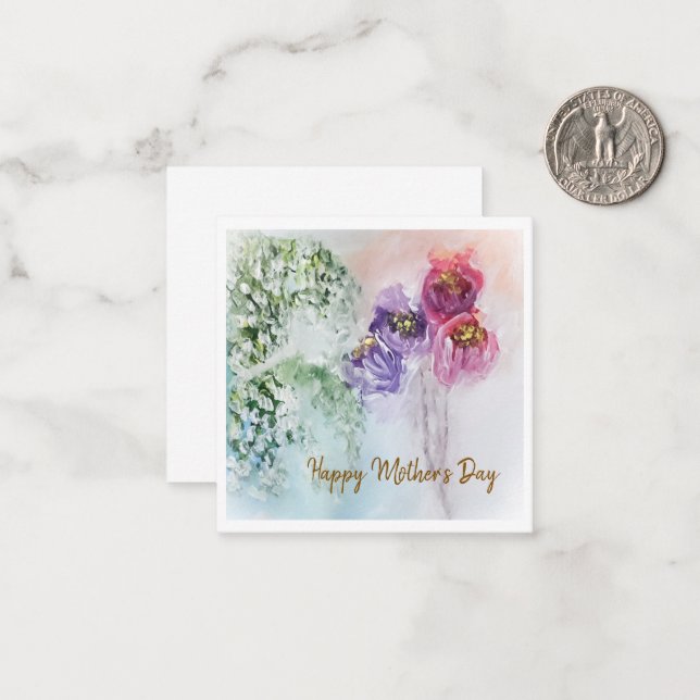 Tarjeta Pequeña Feliz Día de la Madre (Anverso/Reverso In Situ)