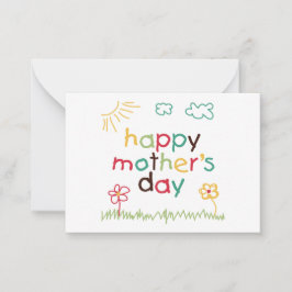 Tarjeta Pequeña Feliz Día de la Madre 5