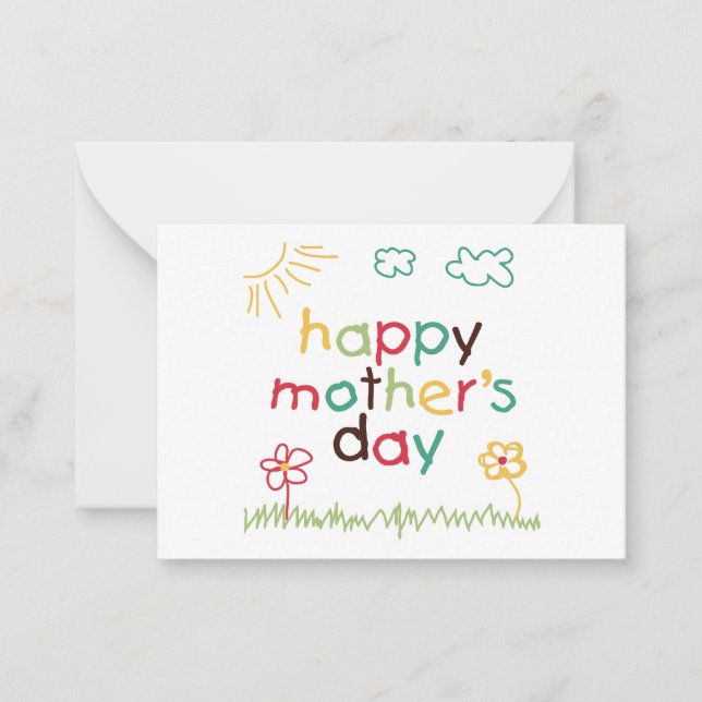 Tarjeta Pequeña Feliz Día de la Madre 5 (Anverso)