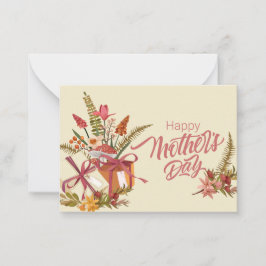 Tarjeta Pequeña Feliz Día de la Madre, Con Amor