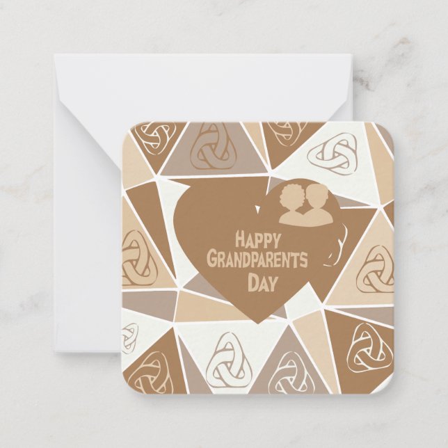 Tarjeta Pequeña Feliz Día de los Abuelos (Anverso)