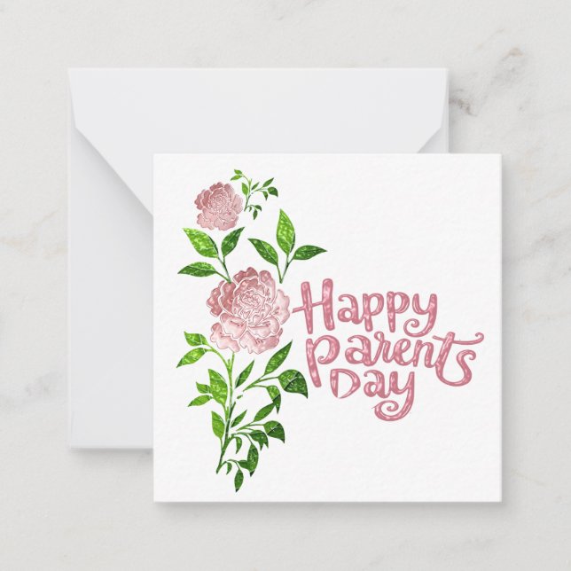 Tarjeta Pequeña Feliz Día de los Padres (Anverso)