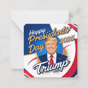 Tarjeta Pequeña feliz día de los presidentes 2025