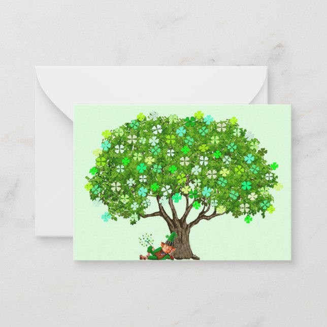 Tarjeta Pequeña Feliz Día de San Patricio (Anverso)