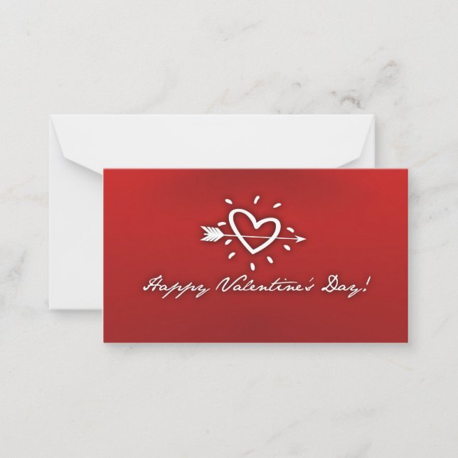 Tarjeta Pequeña Feliz Día de San Valentín (Anverso)