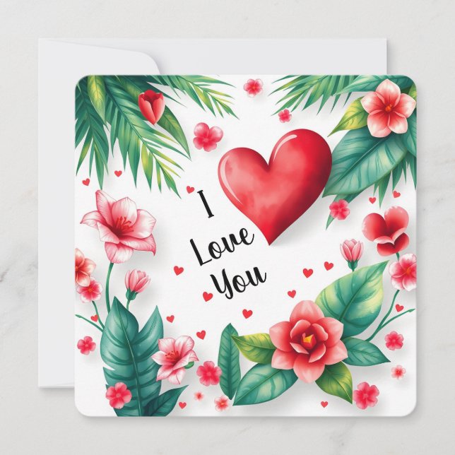 Tarjeta Pequeña Feliz Día de San Valentín (Anverso)