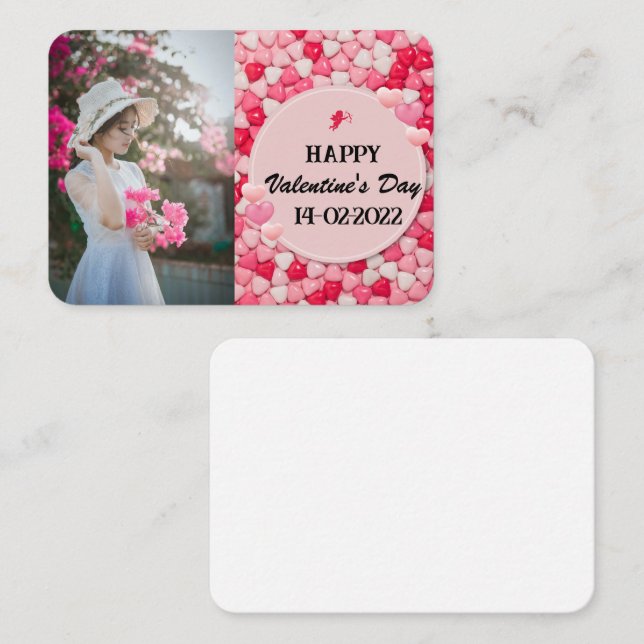 Tarjeta Pequeña feliz día de San Valentín (Anverso / Reverso)