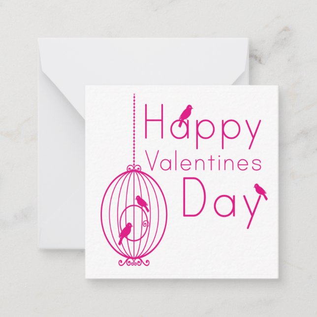 Tarjeta Pequeña Feliz Día de San Valentín (Anverso)
