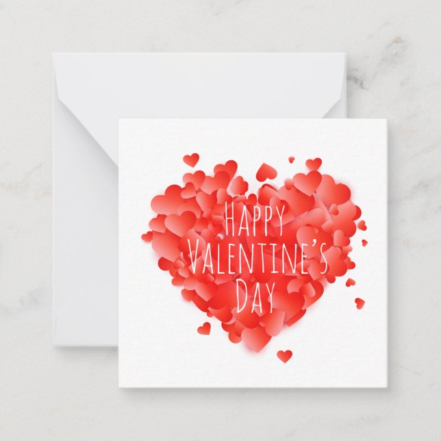 Tarjeta Pequeña Feliz día de San Valentín (Anverso)