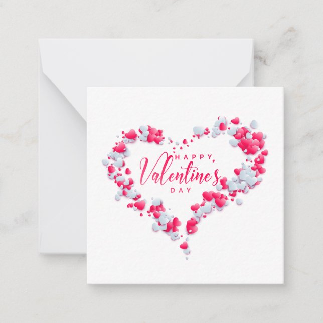 Tarjeta Pequeña Feliz día de San Valentín (Anverso)