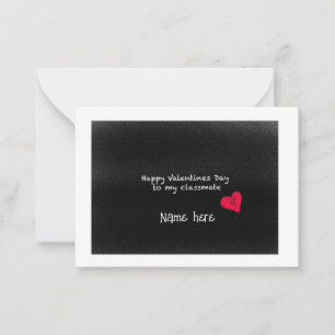 Tarjeta Pequeña Feliz Día de San Valentín compañero de clase Guay 