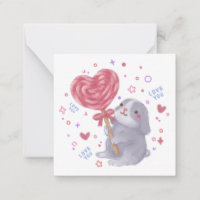 Feliz día de San Valentín con Bunny y Lollipop