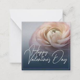 Tarjeta Pequeña Feliz día de San Valentín con rosa rosa grande