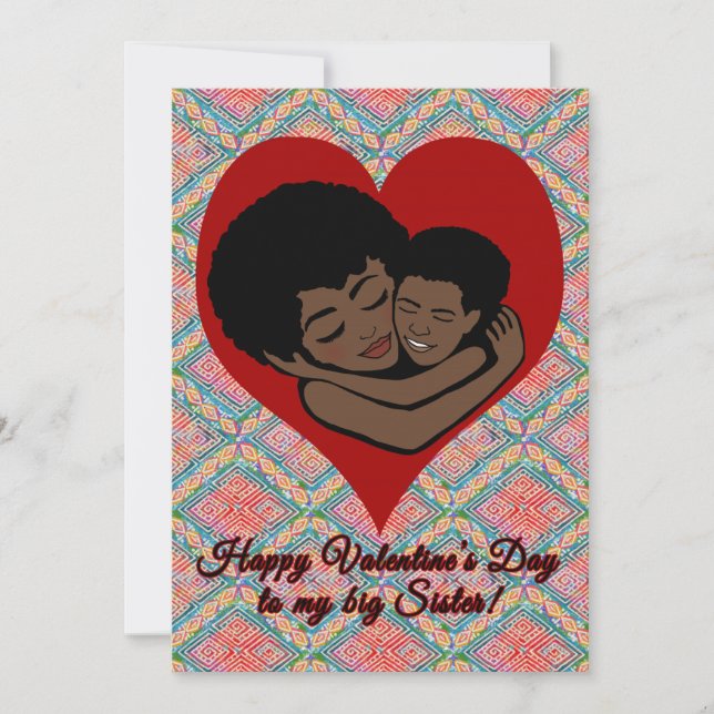Tarjeta Pequeña Feliz Día de San Valentín de Little Brother Africa (Anverso)