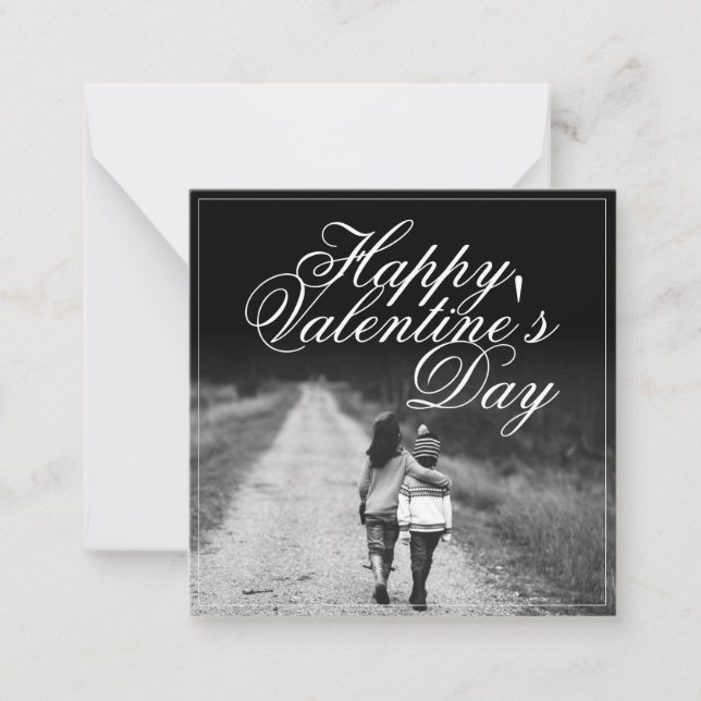 Tarjeta Pequeña Feliz Día de San Valentín - lado a lado (Anverso)