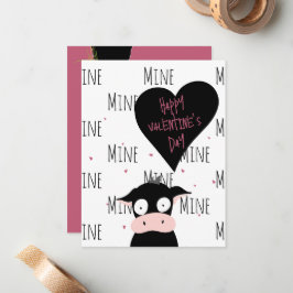 Tarjeta Pequeña Feliz Día de San Valentín | Solo Moooooo! | Pun de