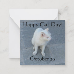 Tarjeta Pequeña ¡Feliz Día del Gato!