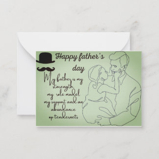 Tarjeta Pequeña Feliz Día del Padre